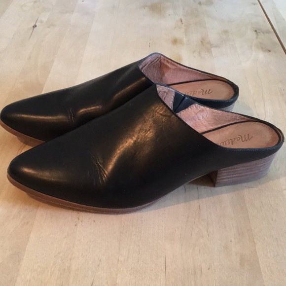 Madewell Shoes - Madewell barlow mule, black leather, size 10